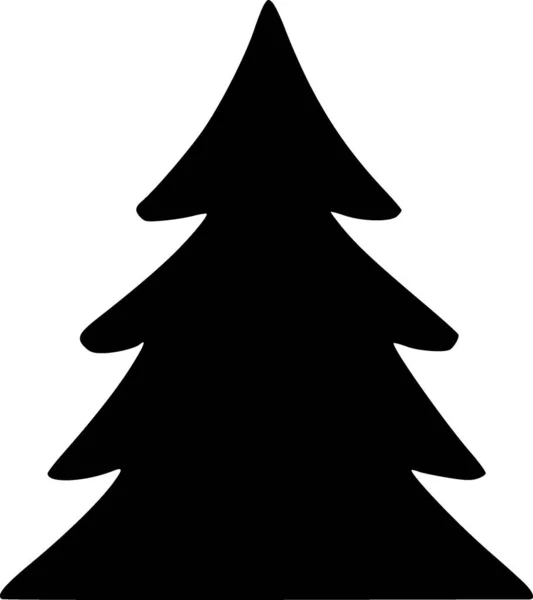 Черно Белый Иконка Дерева — стоковое фото