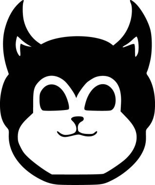 siyah ve beyaz maymun çizgi simgesi