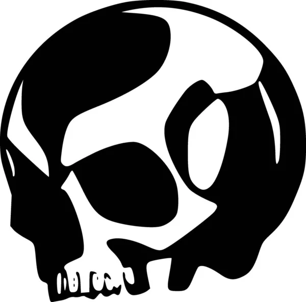 Schwarz Weiß Der Totenkopf Ikone — Stockfoto