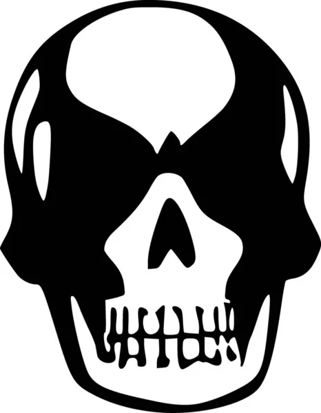 Schwarz Weiß Der Totenkopf Ikone — Stockfoto