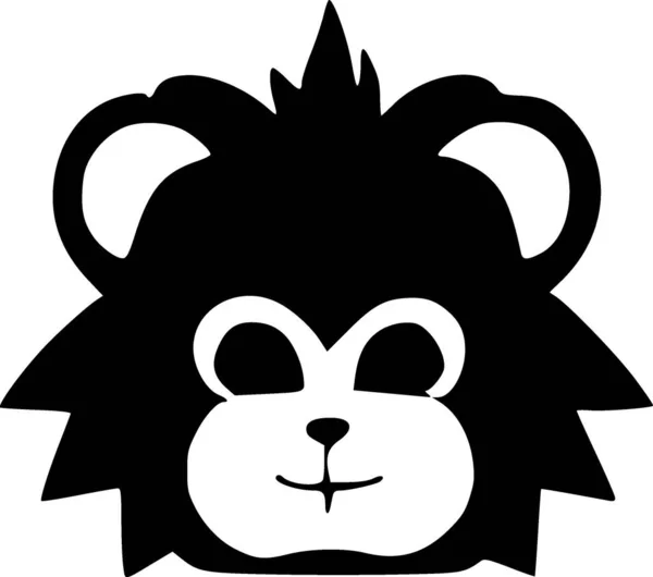 Black White Monkey Line Icon — Stock Photo, Image