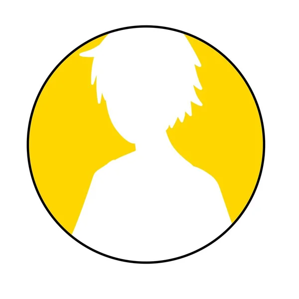 Икона Женского Лица Человеческий Символ Силуэтом Женского Аватара — стоковое фото