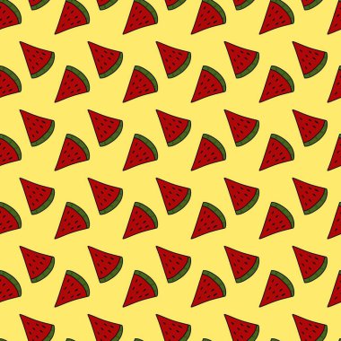 Kusursuz karpuz meyve çizgi filmi deseni