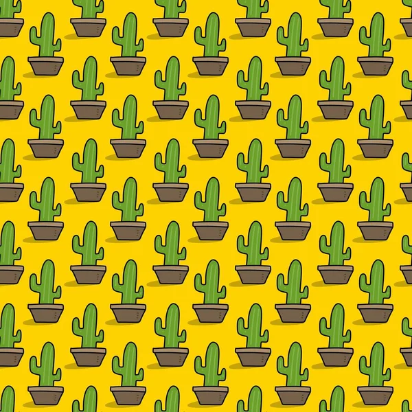 Patrón Sin Costura Con Cactus Cactus —  Fotos de Stock