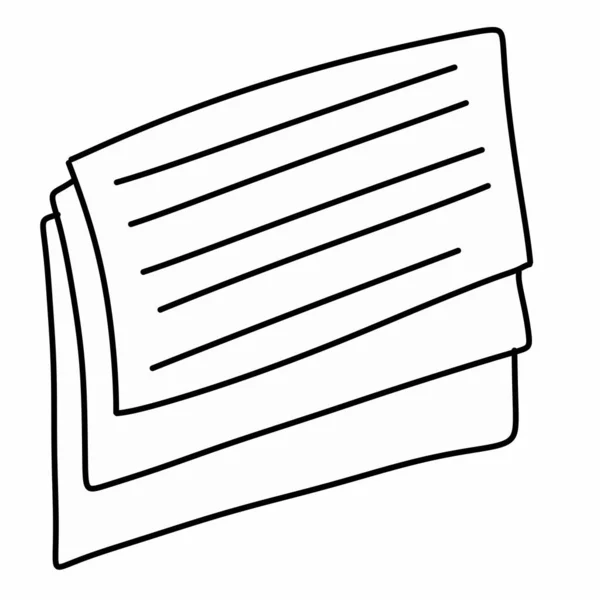 Cartone Animato Carta Bianca Sfondo Bianco — Foto Stock