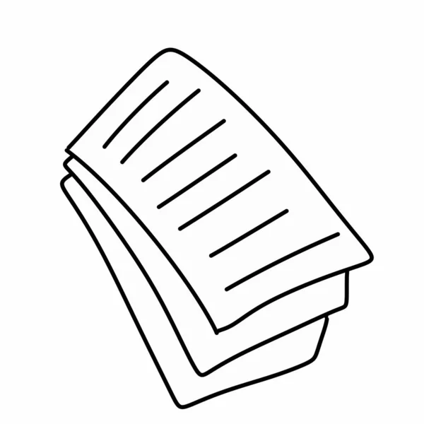 Desenhos Animados Papel Branco Sobre Fundo Branco — Fotografia de Stock