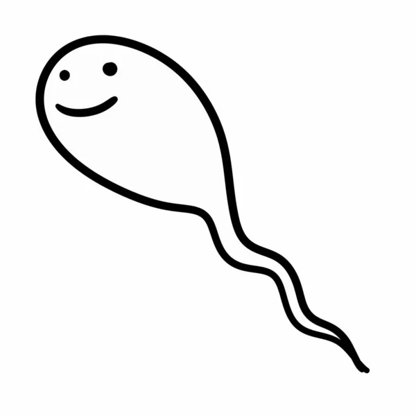 Esperma Desenhos Animados Fundo Branco — Fotografia de Stock
