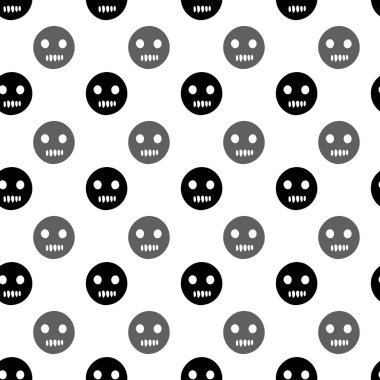 seamless pattern of skull cartoon