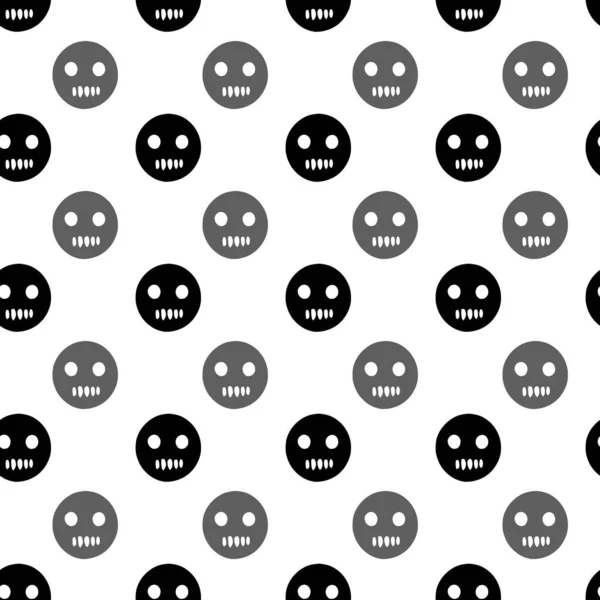 Seamless Pattern Skull Cartoon — Stock Fotó