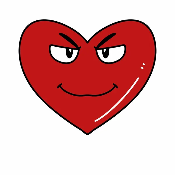 Röd Hjärta Form Vit Bakgrund — Stockfoto