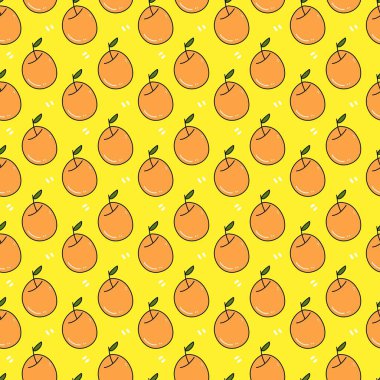 Sevimli turuncu çizgi filmin kusursuz deseni