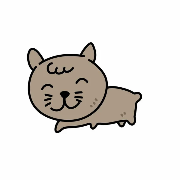 Padrão Sem Costura Desenho Animado Bonito Gato — Fotografia de Stock