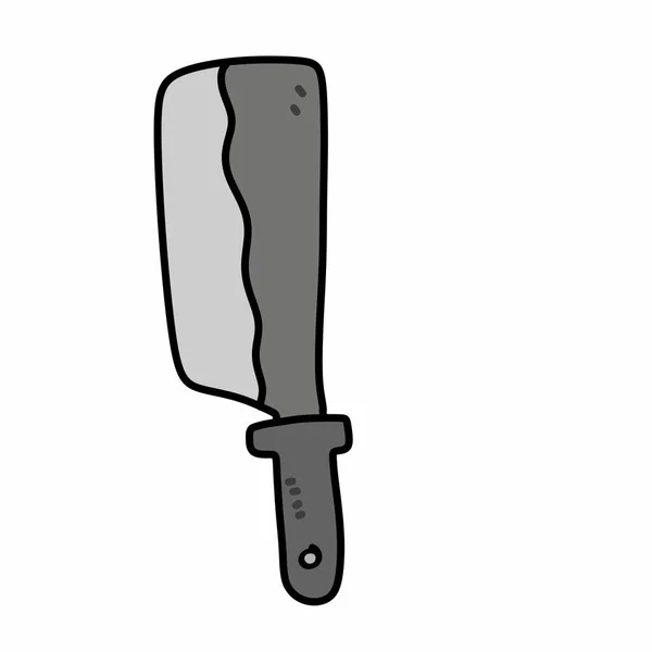 Art Cartoon Doodle Knife White Background — Stock Photo, Image