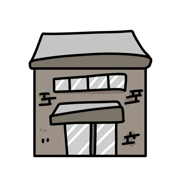 Doodle House Ikonen Handritad Illustration — Stockfoto