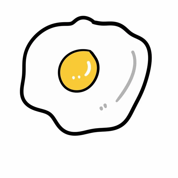 Яєчний Каракулі Значок Ручна Намальована Ілюстрація — стокове фото