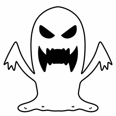 Tatlı cadılar bayramı hayaletinin çizimi 