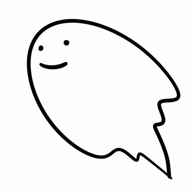 Tatlı cadılar bayramı hayaletinin çizimi 