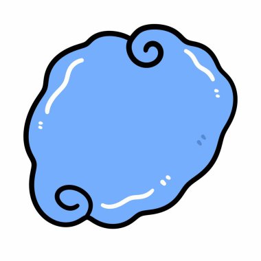 El çizimi karalama tarzı bir bulut. 