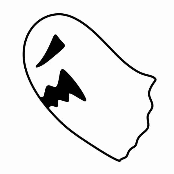 Ilustração Bonito Desenho Animado Halloween Fantasma — Fotografia de Stock