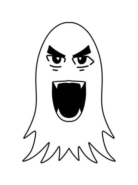 Ilustração Bonito Desenho Animado Halloween Fantasma — Fotografia de Stock