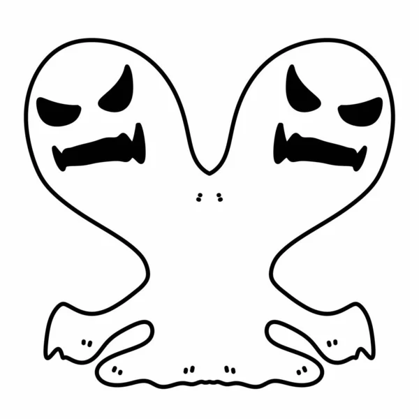 Illustration Söta Tecknade Halloween Spöke — Stockfoto
