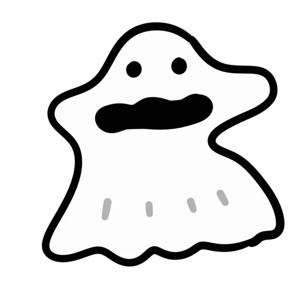 Ilustración Lindo Fantasma Halloween Dibujos Animados — Foto de Stock
