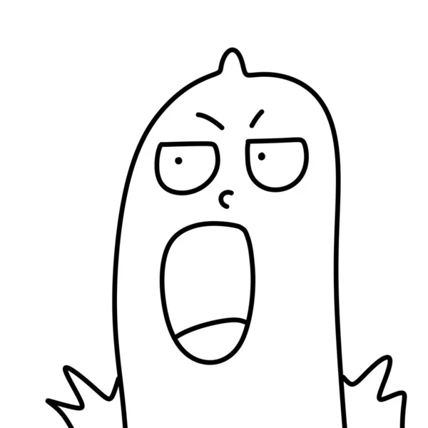 Cute Condom Cartoon White Background Coloring — Stock Photo, Image