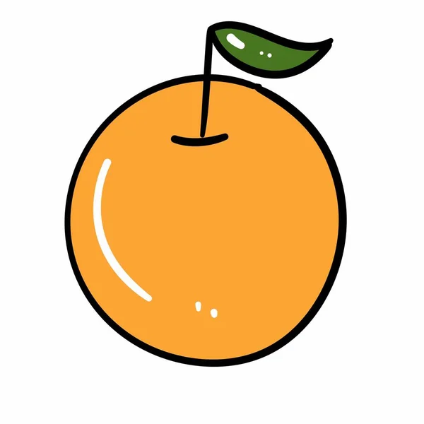 Orange Cartoon Ein Weißer Hintergrund Illustration — Stockfoto