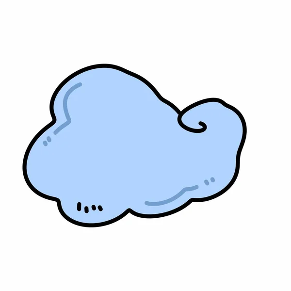 Ręcznie Rysowane Kreskówki Doodle Stylu Chmury — Zdjęcie stockowe