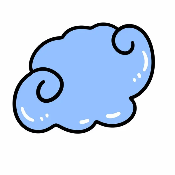 Рука Намальована Карикатурний Стиль Хмари — стокове фото