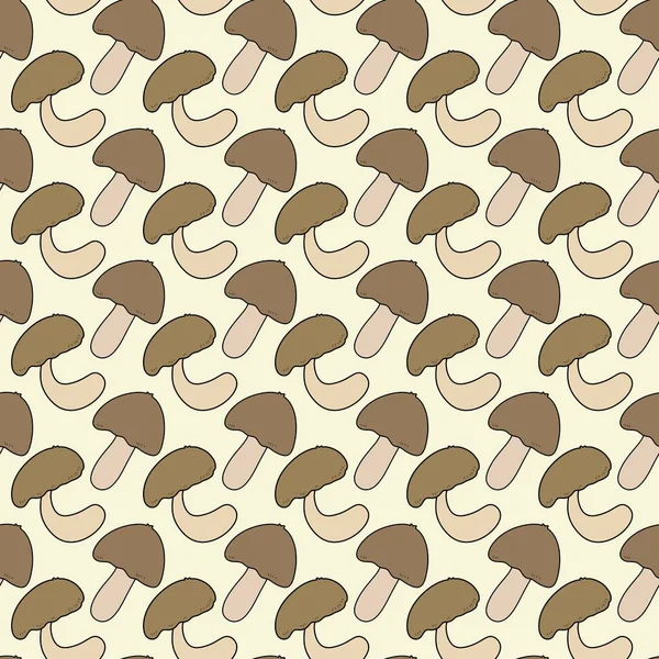 Seamless Pattern Mushrooms Illustration — Stockfoto