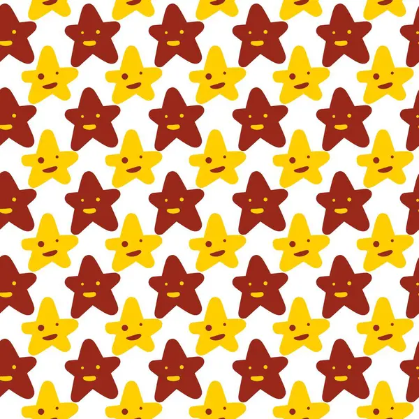 Padrão Sem Costura Desenhos Animados Estrelas — Fotografia de Stock