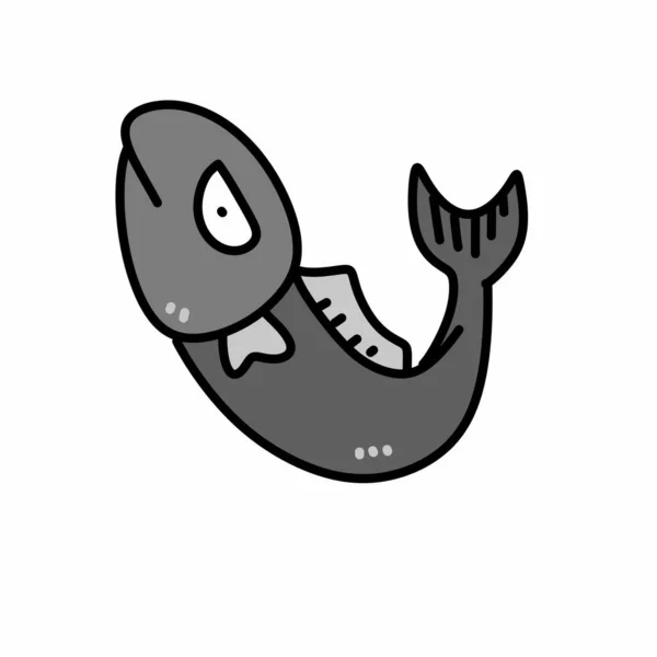 Fish Cartoon White Background — Stock Photo, Image