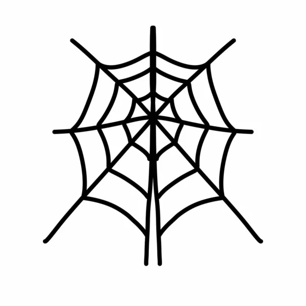 Schwarze Spinnennetz Ikone Illustration — Stockfoto