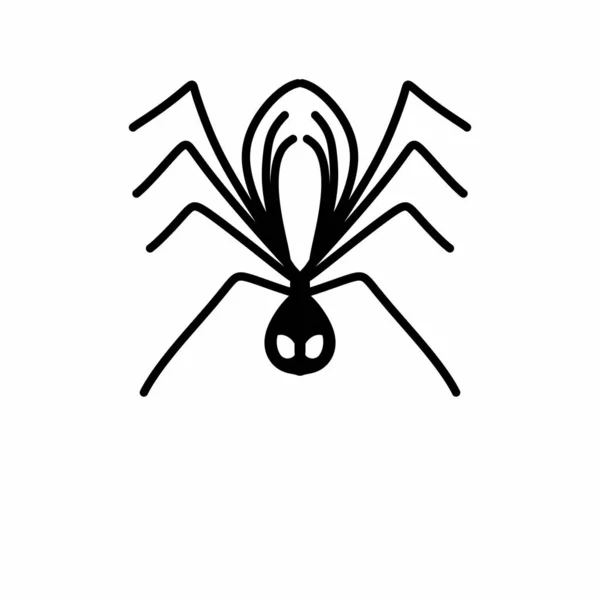 Schwarze Spinne Cartoon Ikone Illustration — Stockfoto