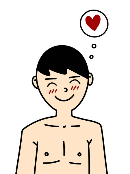 白い背景のかわいい男漫画 — ストック写真