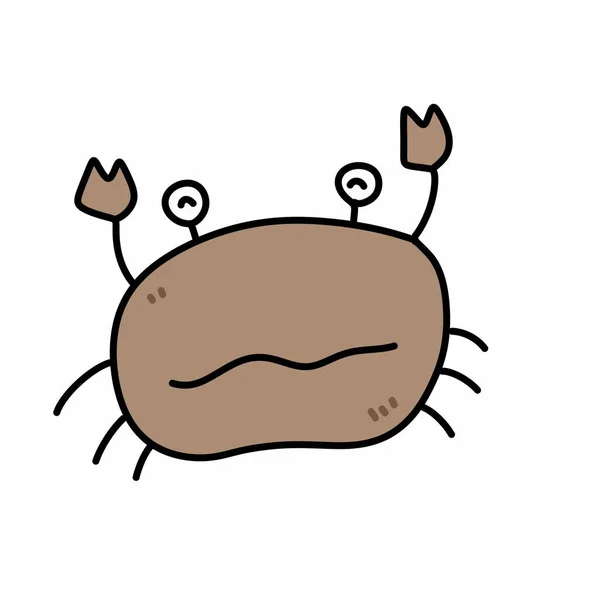 Crab Cartoon White Background — Stock Photo, Image