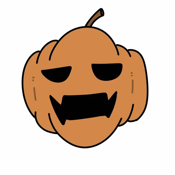 Halloween Ícone Dos Desenhos Animados Abóbora Design — Fotografia de Stock