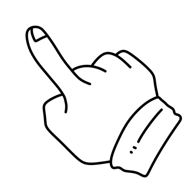 Hand Gest Med Finger Upp Tecknad Film För Färg — Stockfoto