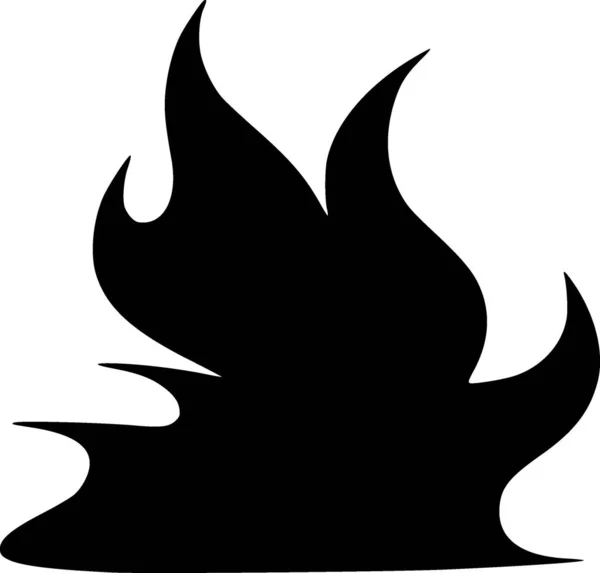 black and white of fire icon shape