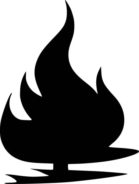 Черно Белая Форма Значка Огня — стоковое фото