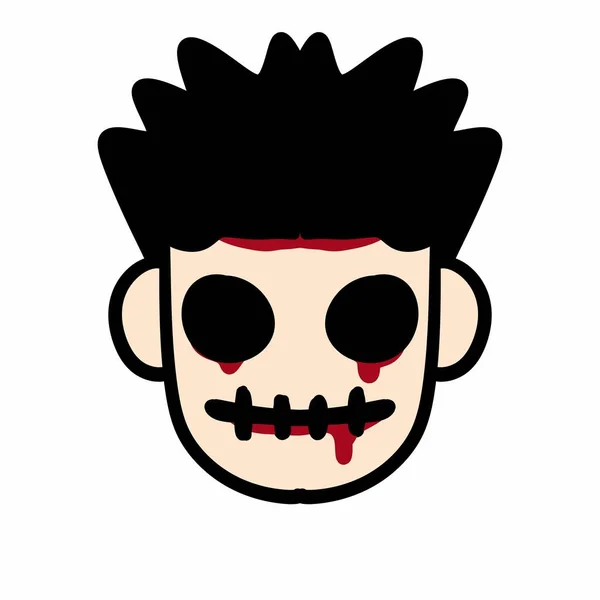 zombie cartoon face isolated icon