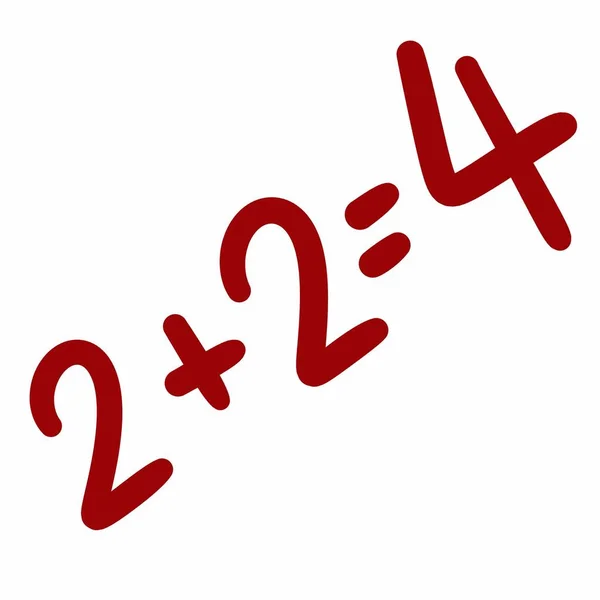 Mathematics Number White Background — Stock Photo, Image