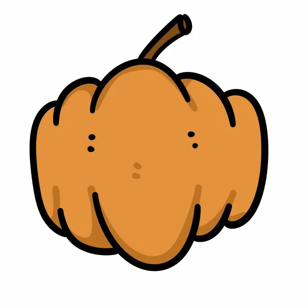Isolated Pumpkin Autumn Day Cartoon Icon — Stock Photo, Image