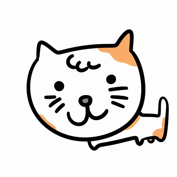미술귀엽고 귀여운 고양이 — 스톡 사진