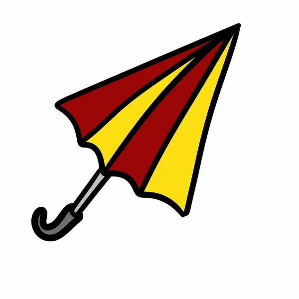 Esernyő Doodle Szín Ikon Rajzfilm — Stock Fotó
