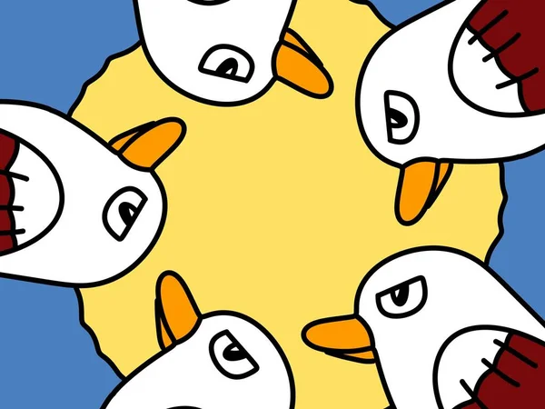 Seamless Pattern Cartoon Bird — Stock Photo, Image
