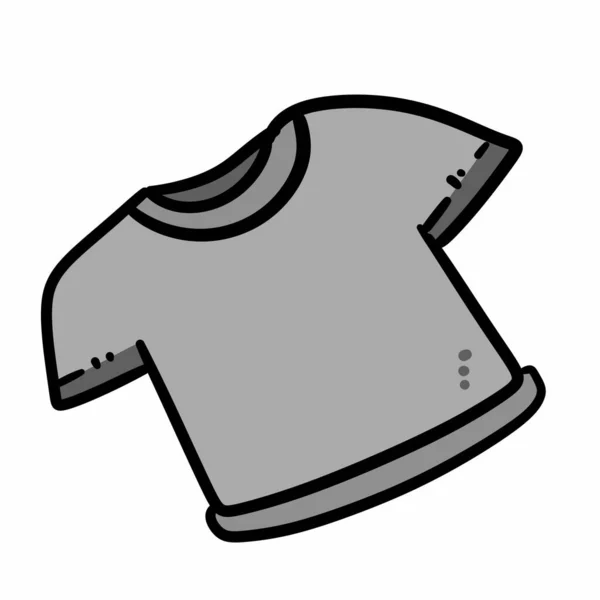 Cartoon Doodle Shirt Fundo Branco — Fotografia de Stock