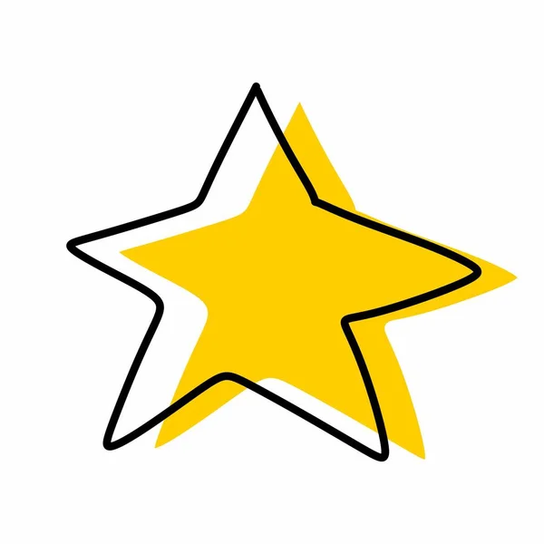 Ikona Gwiazdy Białym Tle — Zdjęcie stockowe