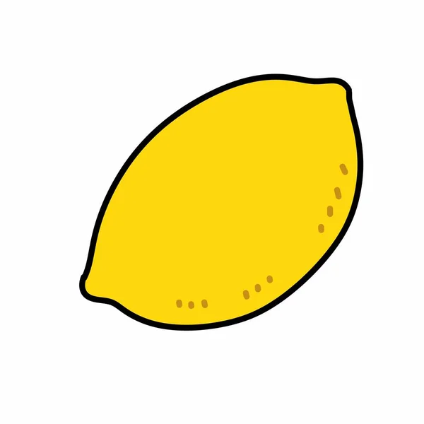 Citron Tecknad Vit Bakgrund — Stockfoto